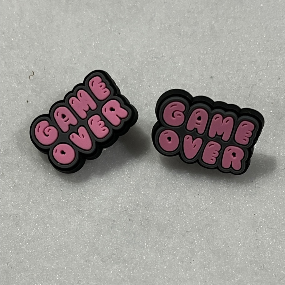 Game Over Pink and Black Jibbitz